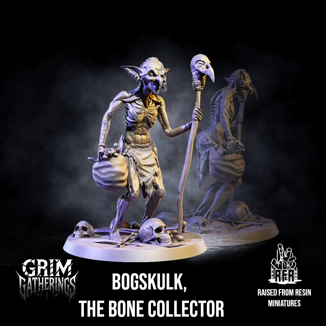 Bogskull, the bone collector- Tabletop miniatures (Pre-Supported)